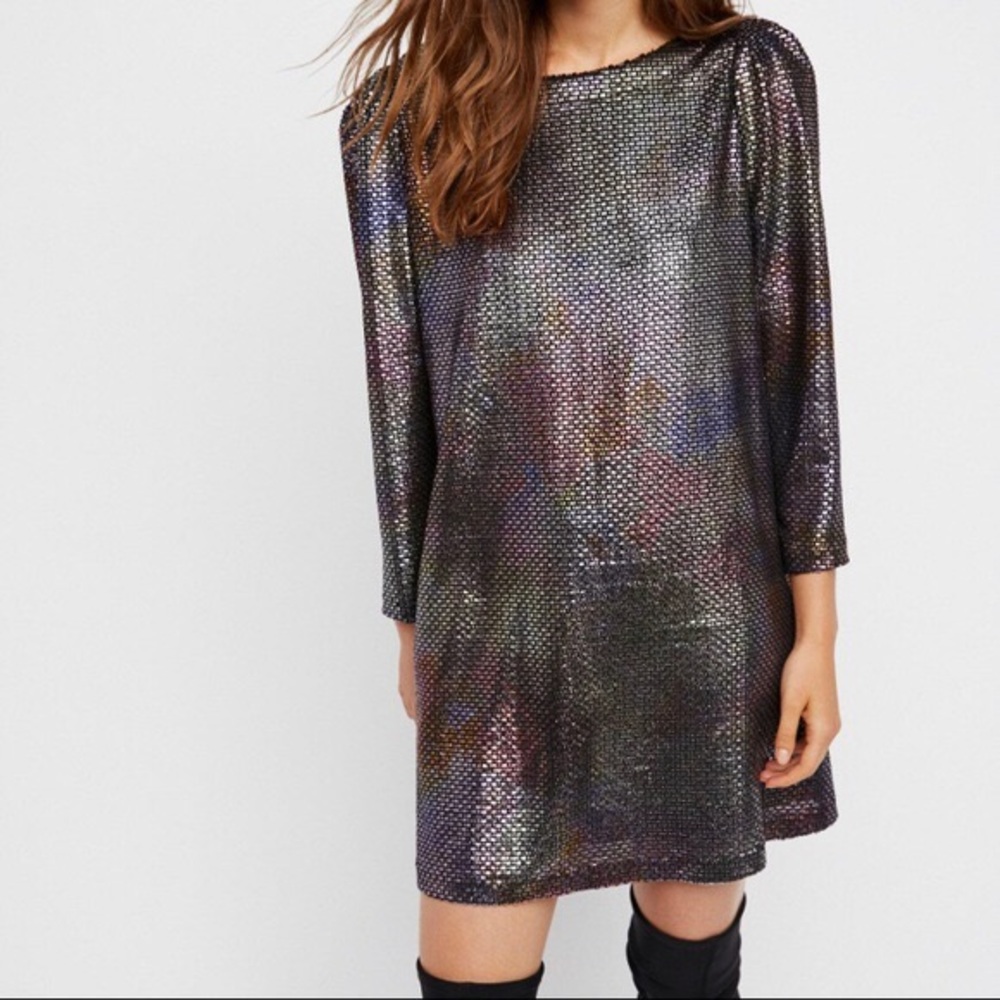 Free People Metallic Party Dress